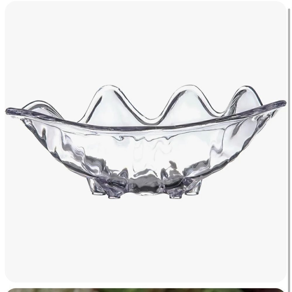 Clam shell buffet side dish 12.6oz Carlisle 33907 clear SAN plastic Commercial 2 - Picture 3 of 14